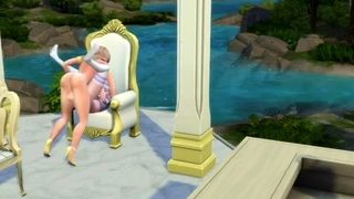 Foxy 3D Superwoman bounces up and down on a cock