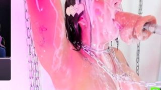 Masturbating loving babe solo toy plays with enthusiasm