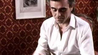 Blonde blowjob adoring skank facialized after hardcore fun