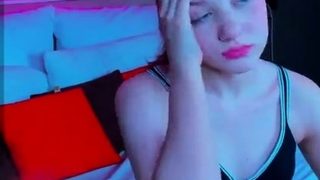 Cute blonde amateur webcam teen masturbating