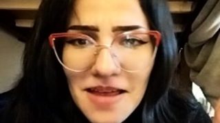 Cute curly brunette solo webcam masturbation