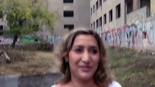 Public fucked slut enjoys POV sex