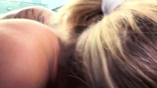 Public tattooed babe gets fucked outdoor